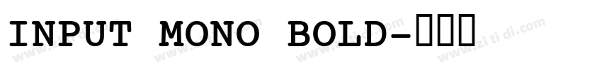 INPUT MONO BOLD字体转换